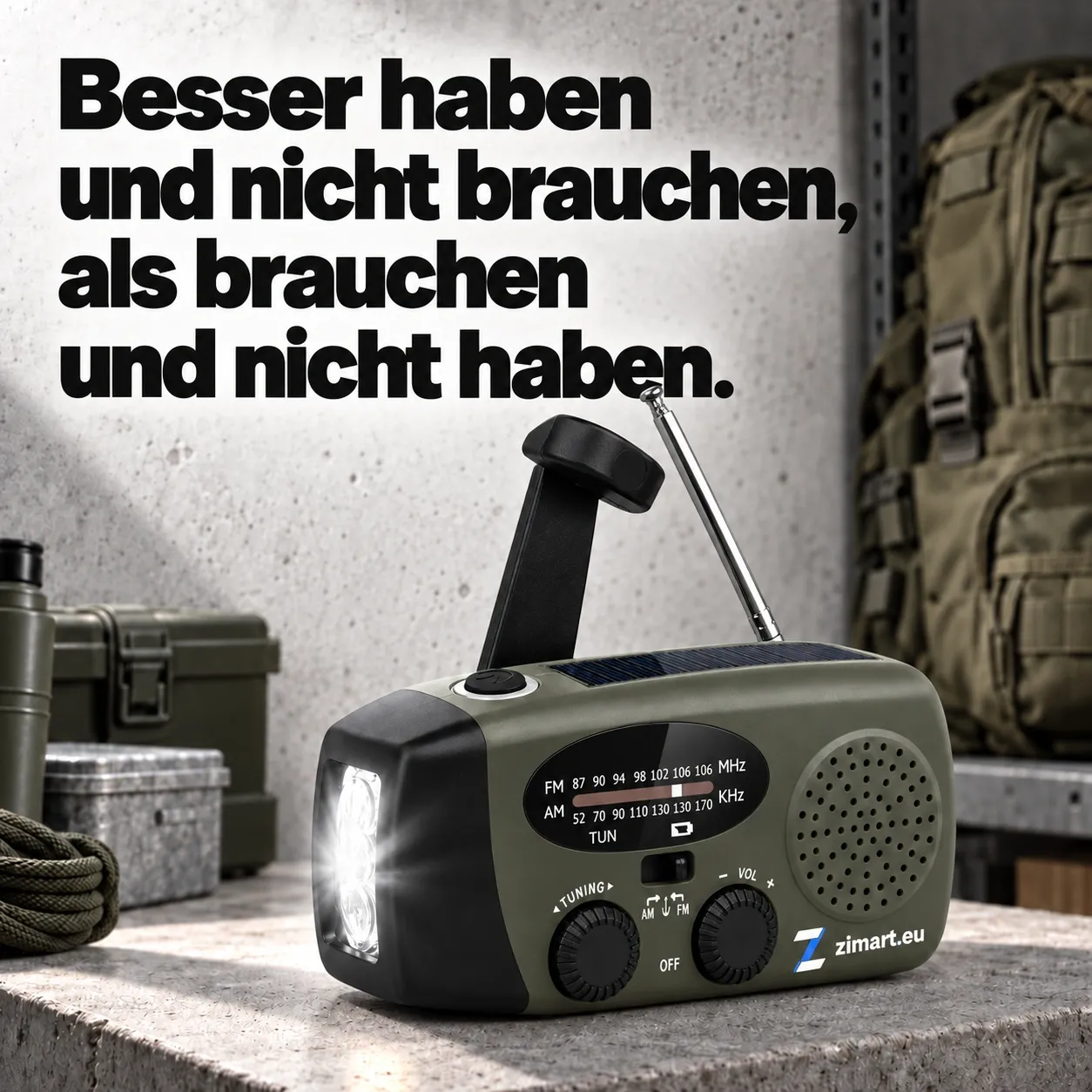 Besser haben und nicht brauchen, als brauchen und nicht haben: das ZIMART Notfallradio
