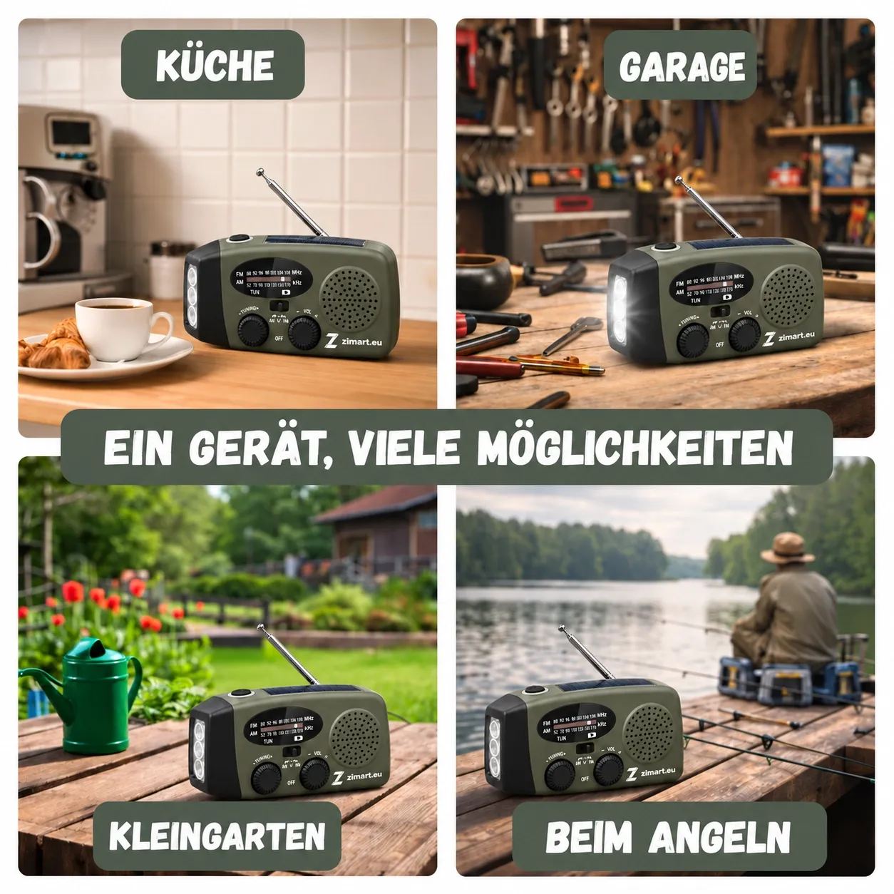Ein Gerät, viele Möglichkeiten: Küche, Garage, Kleingarten, beim Angeln